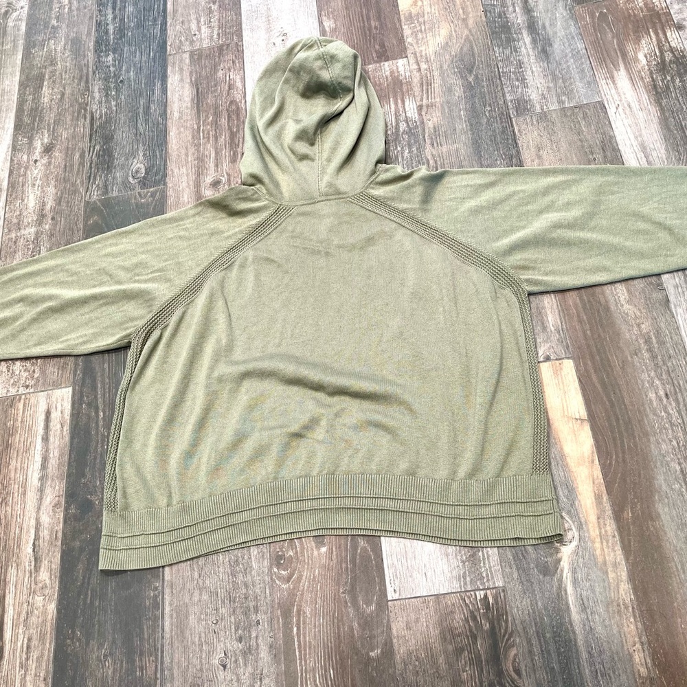 Athleta Evergreen Hoodie Shadow Olive Sweater Oversized Size 2x - Picture 7 of 7